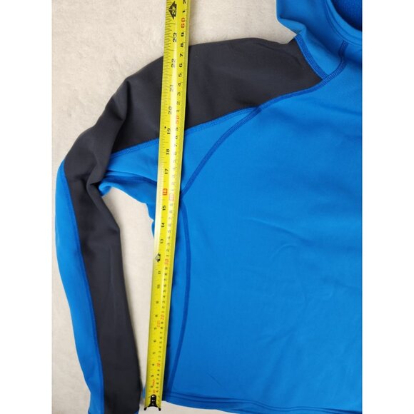 Mountain Equipment Co Op Womens Pullover Medium Blue Hooded Outdoors Hiking Camp - Picture 15 of 16